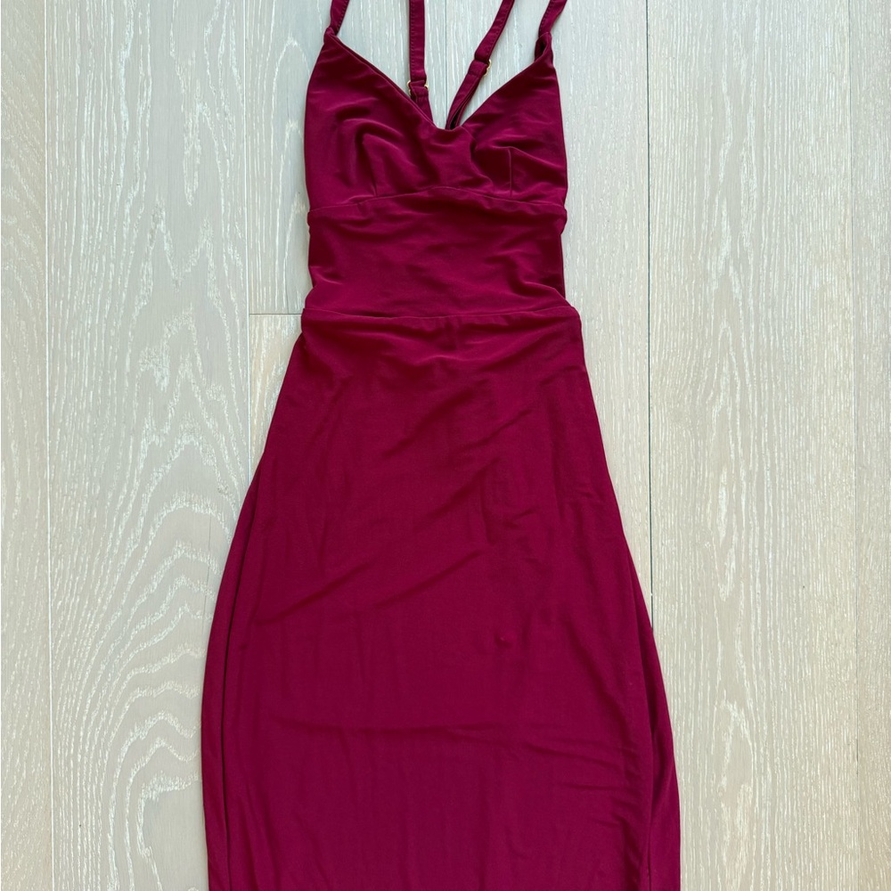 AYM Studio Elva Wine Red Dress - Picture 4 of 5